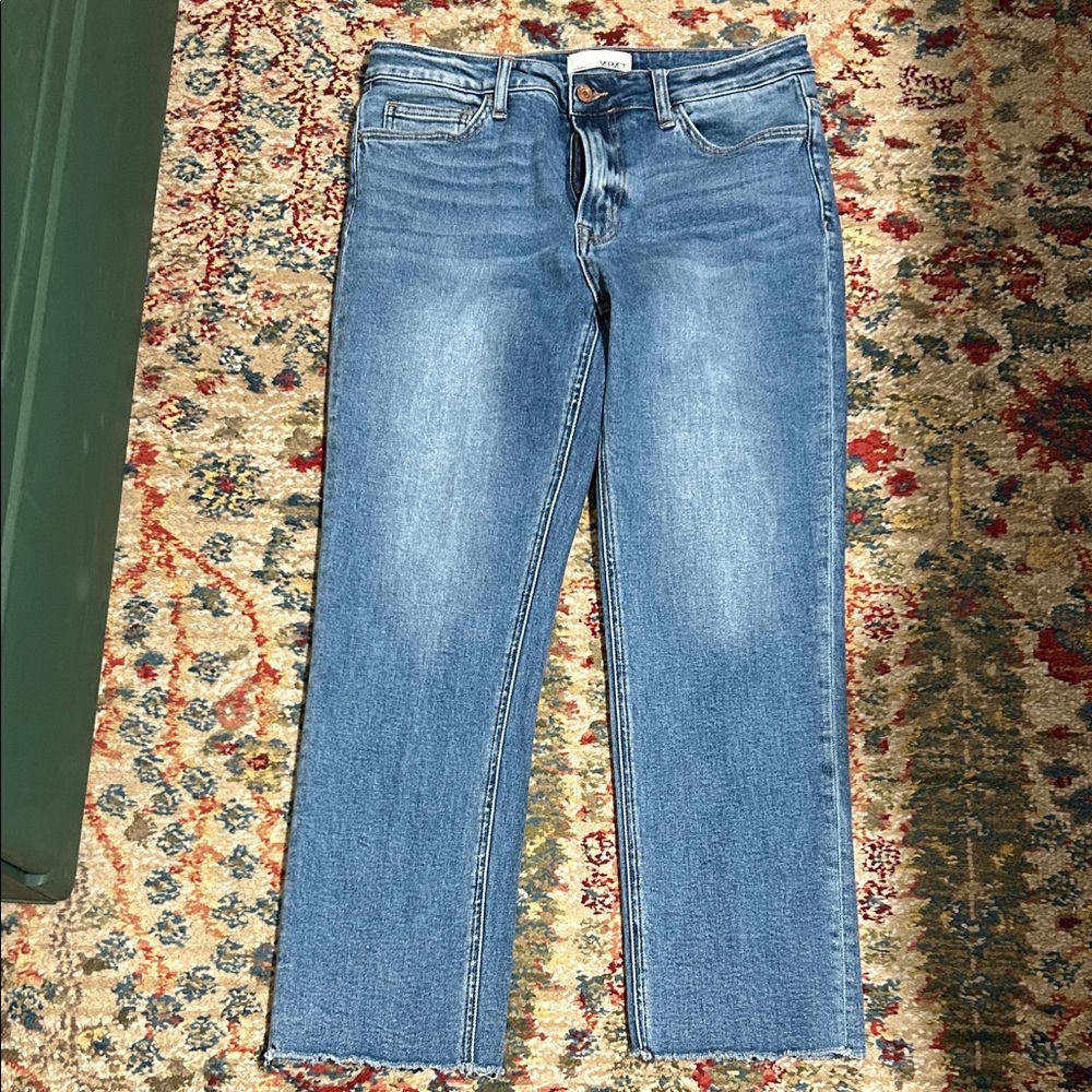 Women's Midwash Blue Straight-Leg Jeans